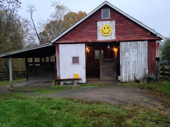 Front of the barn.
